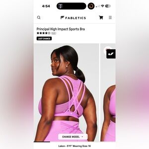 Principal High Impact Sports Bra, washed, never worn